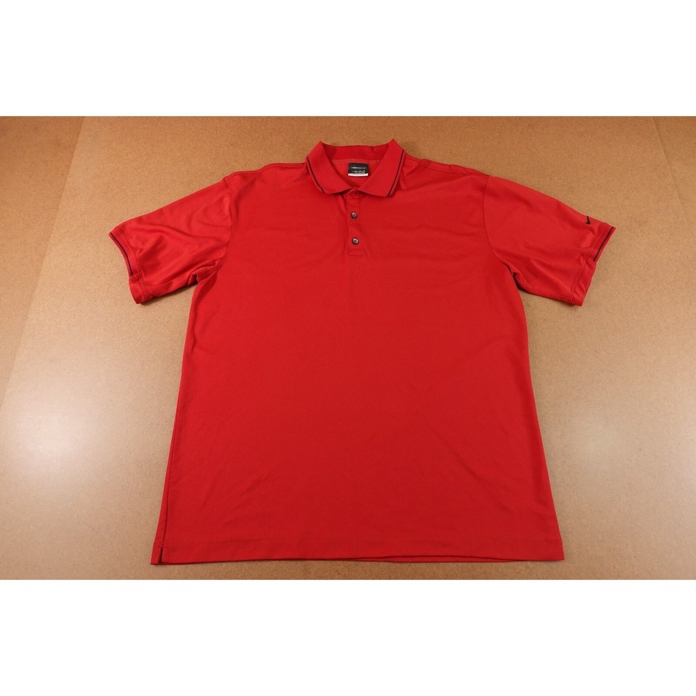Nike Golf Fit‎ Dry Mens Size XL Red Short Sleeve Polo Shirt